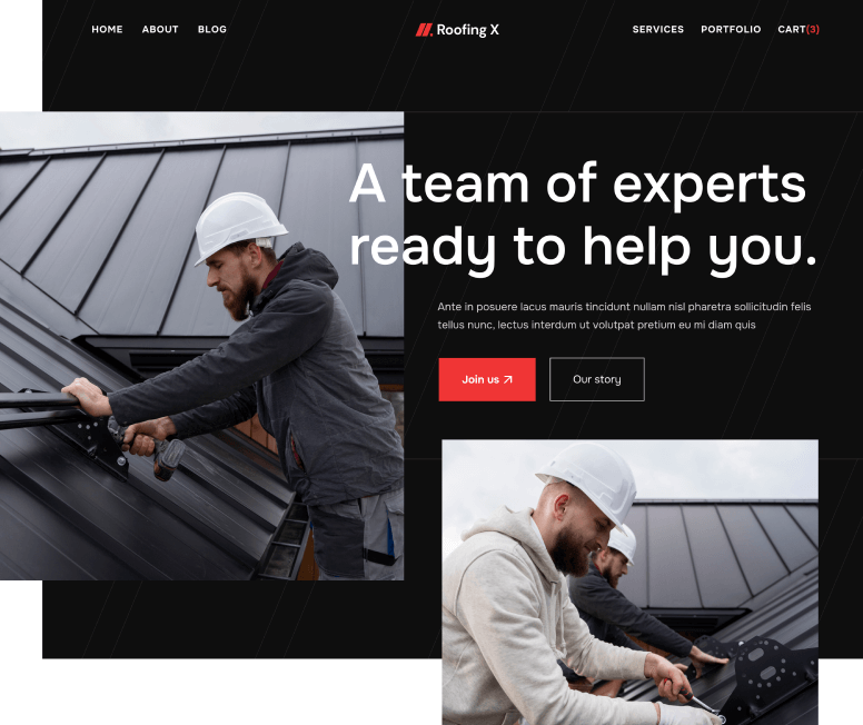 About Main - Roofing X Webflow Template